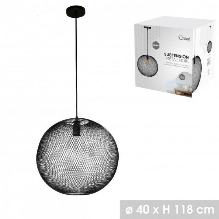 Plafonnier Noir Mat Ronde