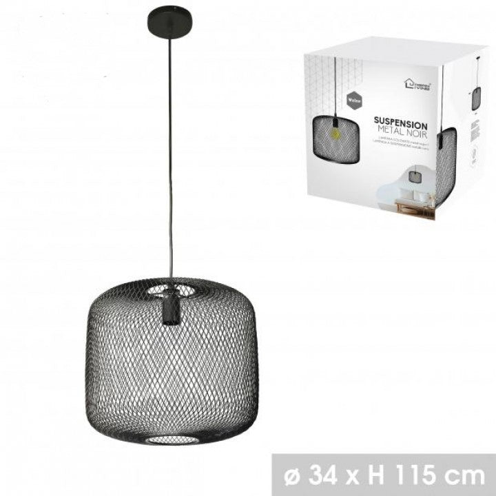 Plafonnier Noir Mat Ronde