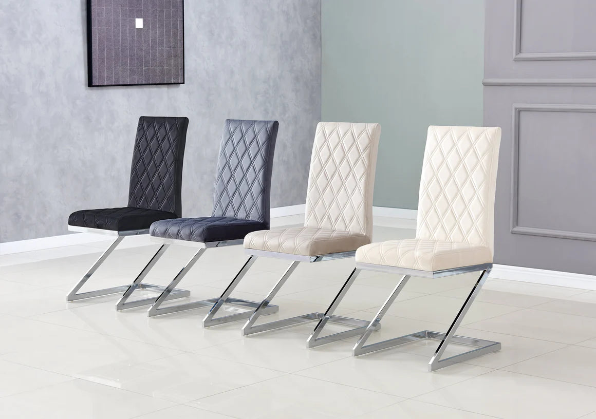 Lot de chaises COCOMAT Chrome, Or, et velours