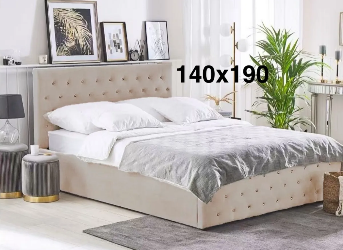 Lit 2 places  PRESTIGE velours sommier inclus