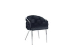 Lot de 2 chaises BALLON pieds Chrome, Métal noir, et Gold