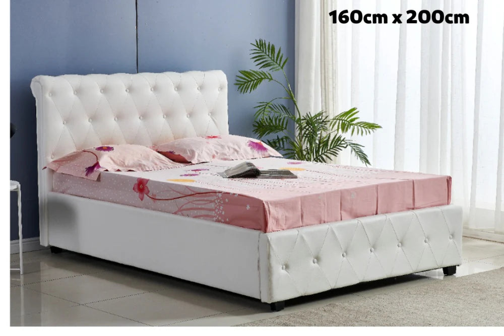 Lit 2 places 160x200 cm COCTO simili cuir sommier inclus