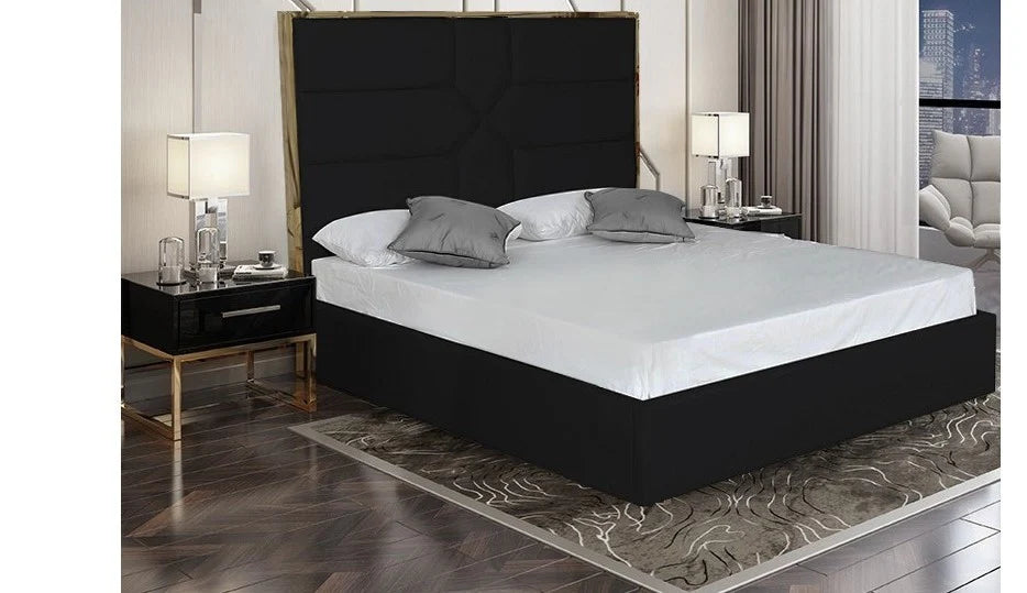 Lit 2 places 160x200 cm GOLD MARK similicuir avec sommier intégré