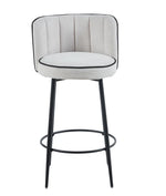 Lot de 2 tabourets de bar CATHY pied métal noir