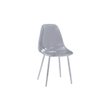 Lot de 4 chaises scandinave transparentes en PVC