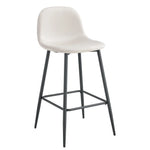Lot de 2 tabourets de bar SCANDINAVE velours