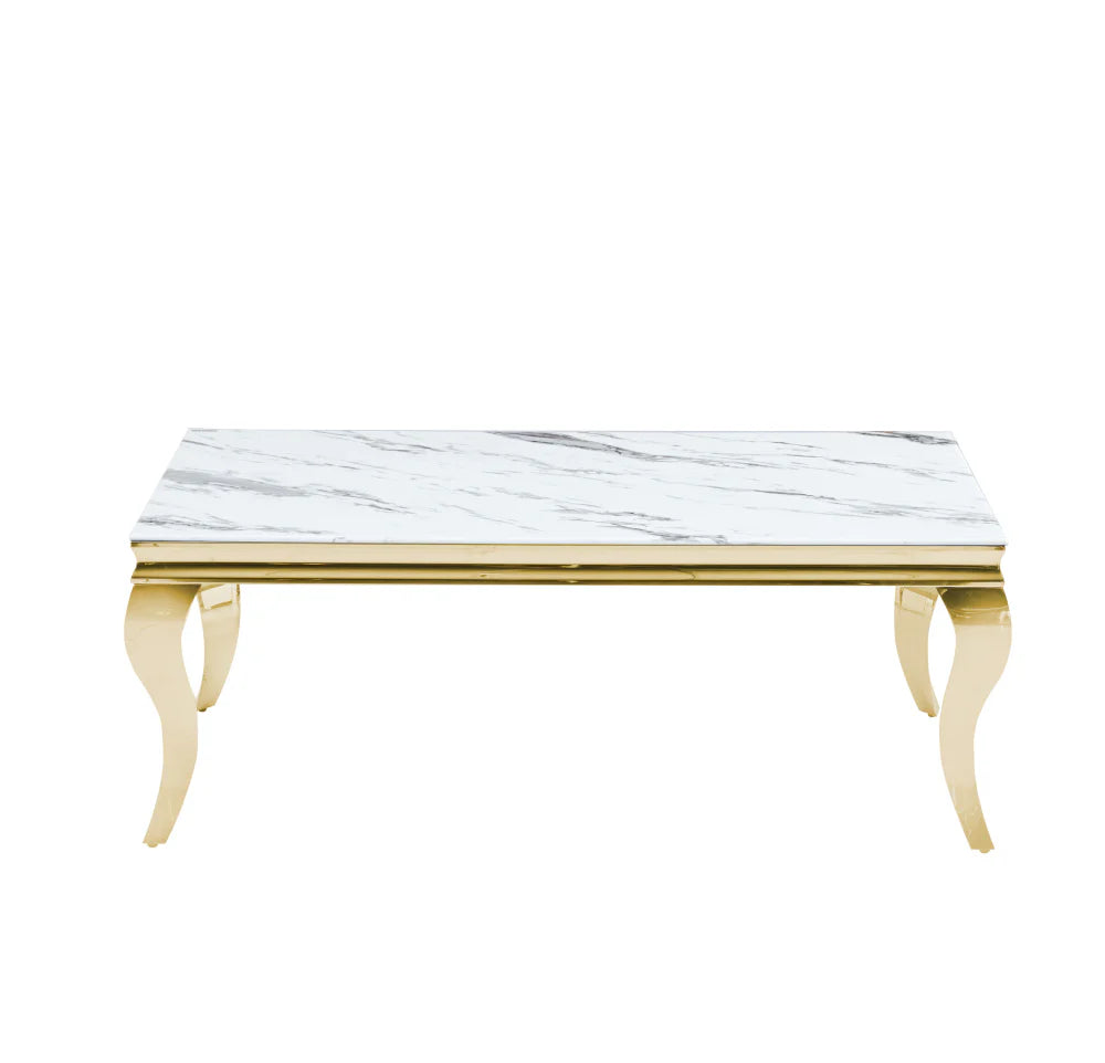 Table basse ronde BAROQUE gold