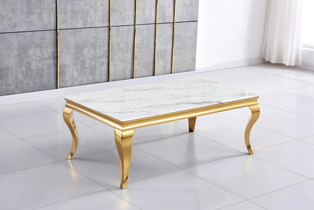 Table basse ronde BAROQUE gold