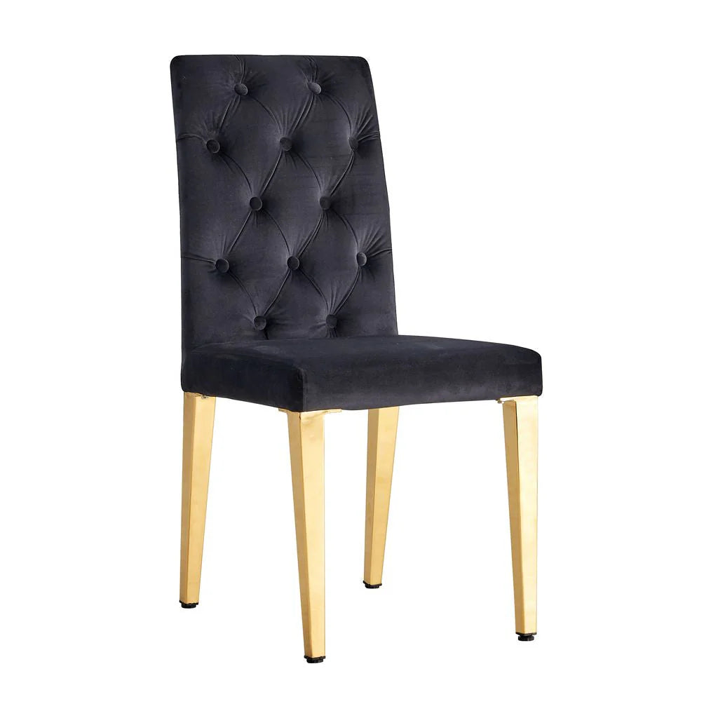 Lot de chaises NEVADA capitonnés gold