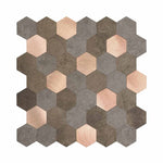 Crédence adhésive premium multi-tons brun 28.8x31.1cm