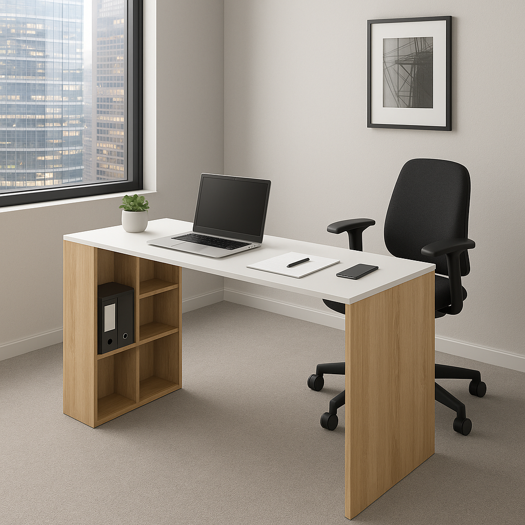 Bureau avec 10 niche de rangement