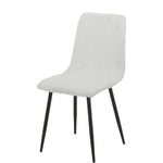 Lot de 4 chaises BOBBY pieds métal noir assise velours côtelé